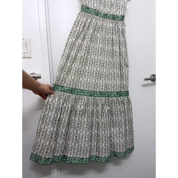 blue green midi dress Umgee Emerald Green Tiered Smocked Midi Dress Large / Emerald Green